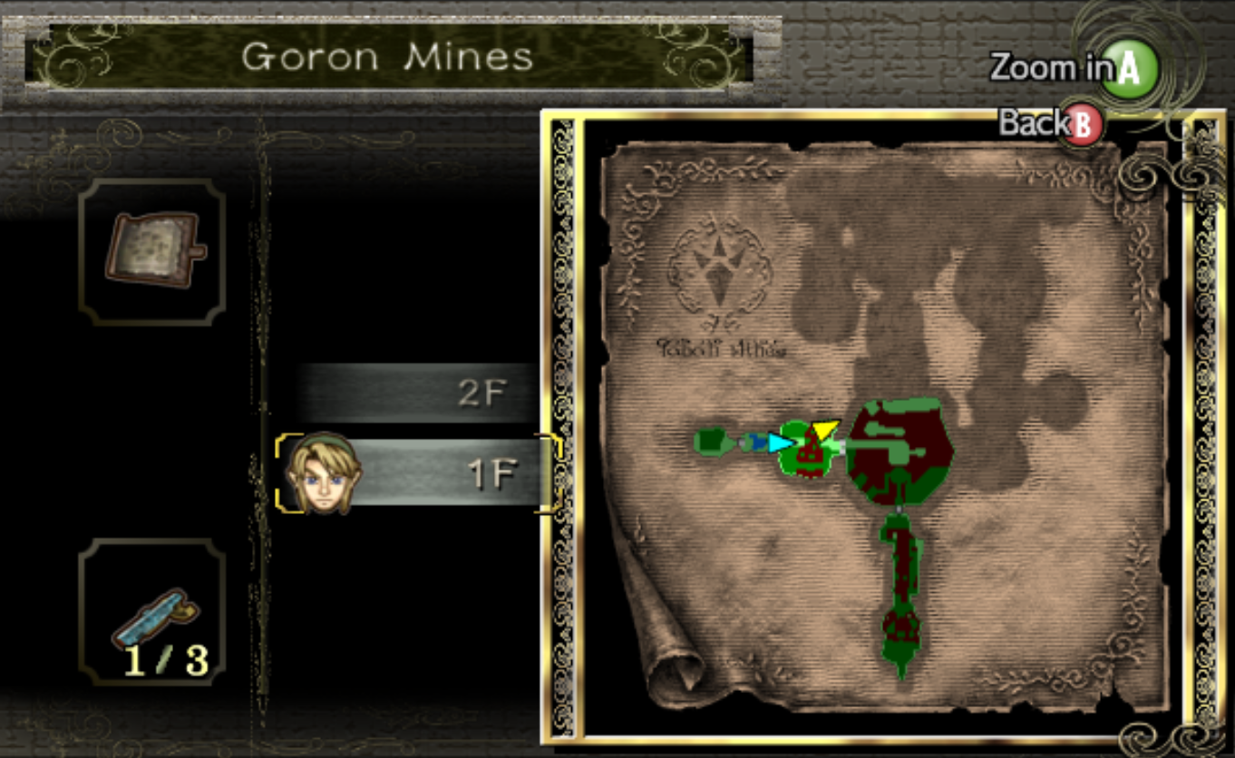 Goron Mines Piece of Heart Map Location